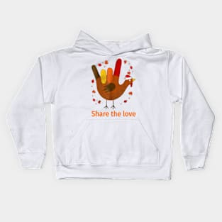 Share the love thanksgiving day Kids Hoodie